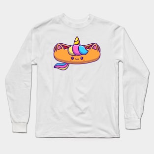 Cute Unicorn Hotdog Long Sleeve T-Shirt